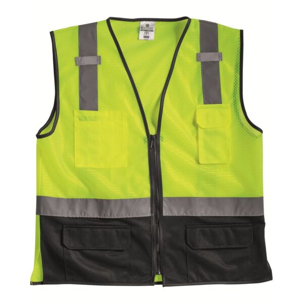 Black Bottom Mesh Class 2 Vest Thumbnail