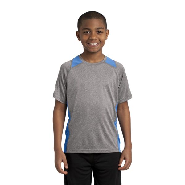 Youth Heather Colorblock Contender Tee Thumbnail