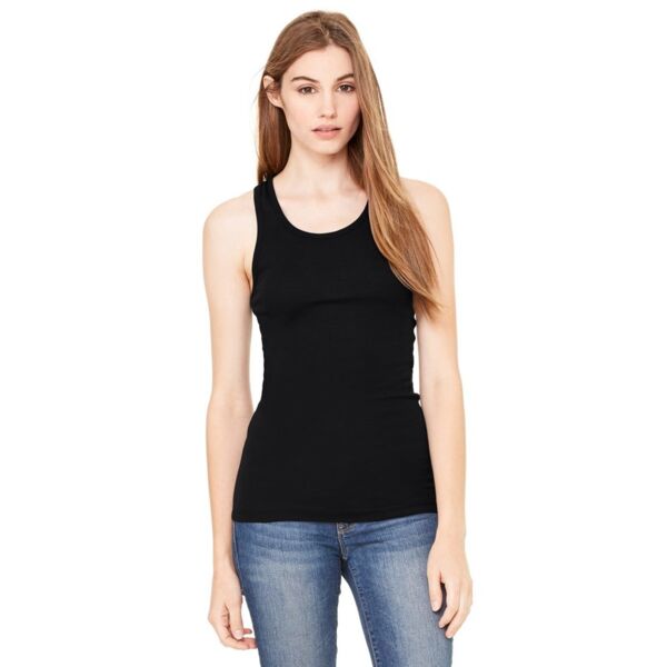 Women's Sheer Mini Rib Racerback Tank Thumbnail