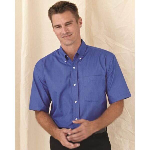 Short Sleeve Stain Resistant Oxford Shirt Thumbnail