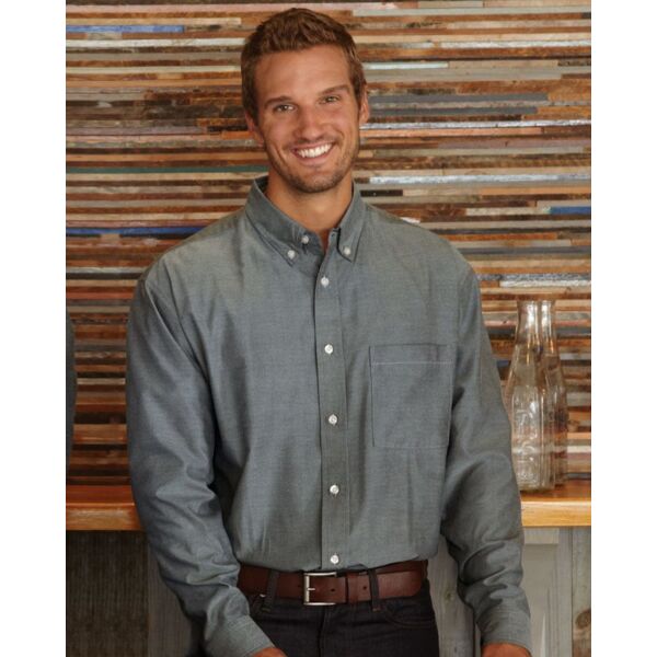 Long Sleeve Stain Resistant Oxford Shirt Thumbnail