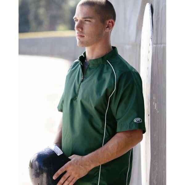 Short Sleeve Poly Dobby Quarter-Zip Pullover Thumbnail