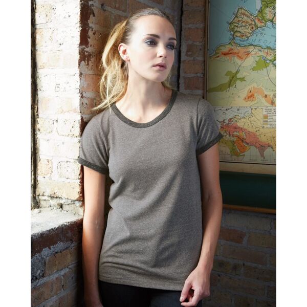 Women's Eco Mock Twist Ideal Ringer Tee Thumbnail
