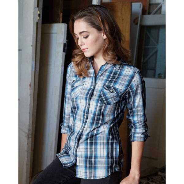 Women's Vintage Plaid Long Sleeve Shirt Thumbnail