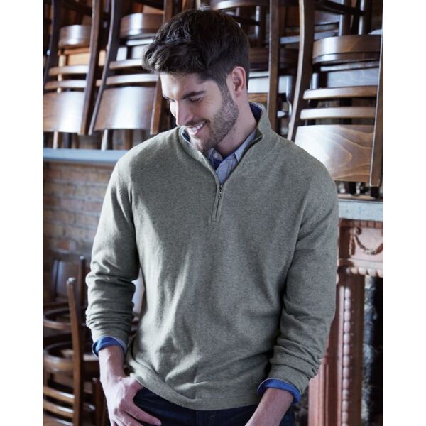 Vintage Cotton Cashmere Quarter-Zip Sweater Thumbnail