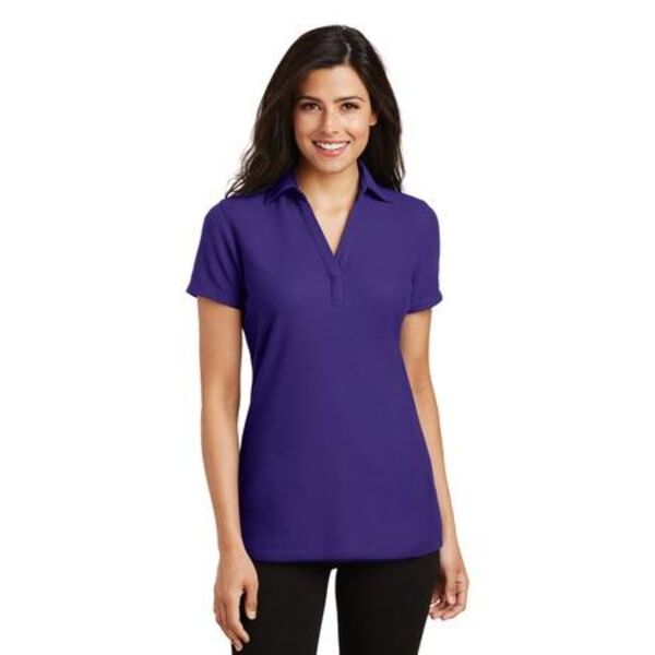 Ladies Silk Touch &#153; Y Neck Polo Thumbnail