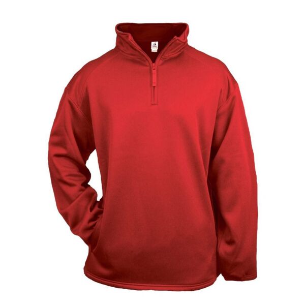 Youth Quarter Zip Poly Fleece Pullover Thumbnail