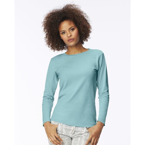 Garment-Dyed Women's Ringspun Long Sleeve T-Shirt Thumbnail