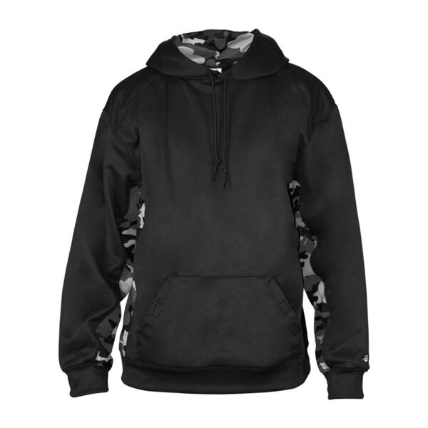 Camo Colorblock Performance Fleece Hooded Sweatshirt Thumbnail