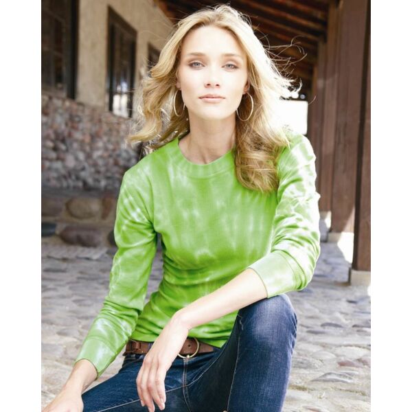 Women's Hannah Long Sleeve Tie-Dyed Thermal T-Shirt Thumbnail