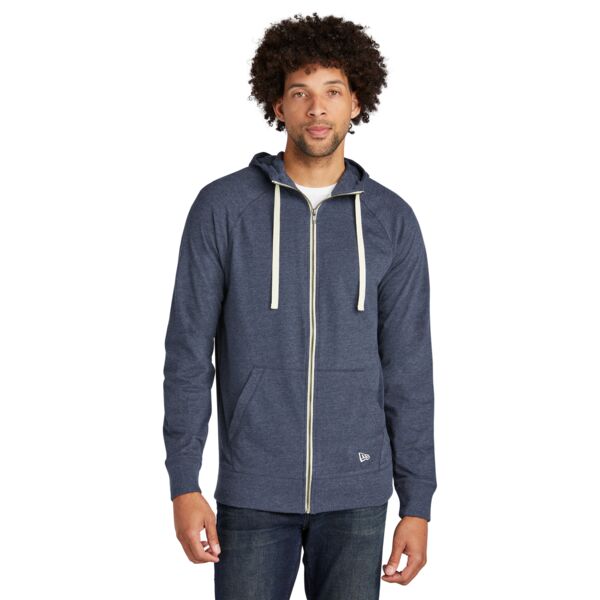 Sueded Cotton Blend Full Zip Hoodie Thumbnail