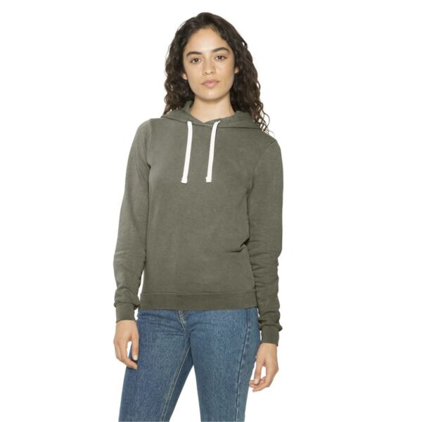 Women's French Terry Garment-Dyed Mid-Length Hoodie Thumbnail