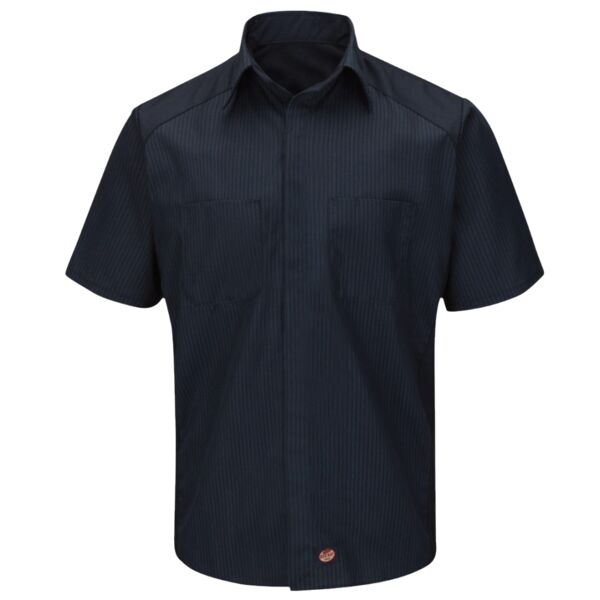 Short Sleeve Striped Color Block Shirt Thumbnail