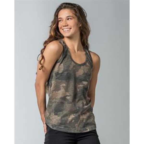 Women's Slub Jersey Printed Tank Top Thumbnail